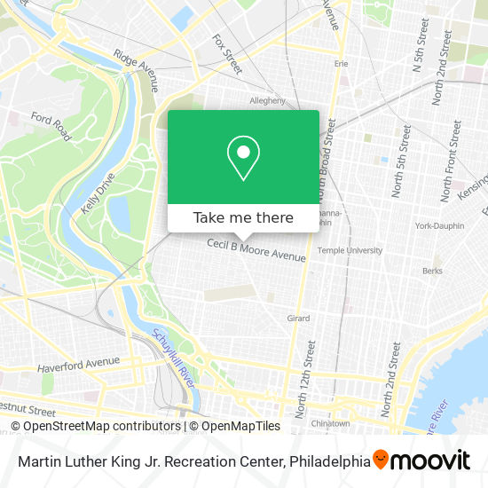 Martin Luther King Jr. Recreation Center map