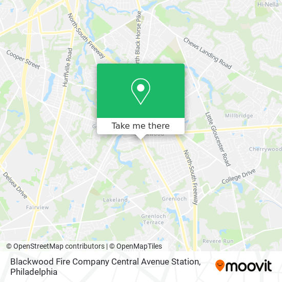 Mapa de Blackwood Fire Company Central Avenue Station