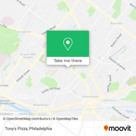 Mapa de Tony's Pizza