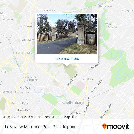 Lawnview Memorial Park map
