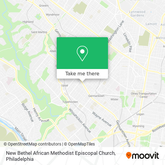 Mapa de New Bethel African Methodist Episcopal Church