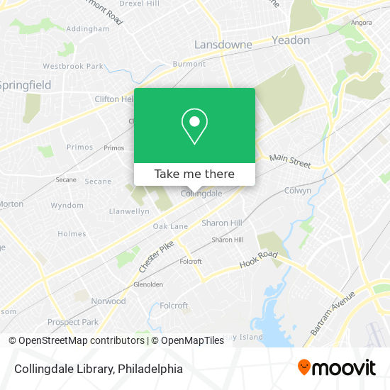 Collingdale Library map