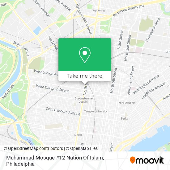 Muhammad Mosque #12 Nation Of Islam map