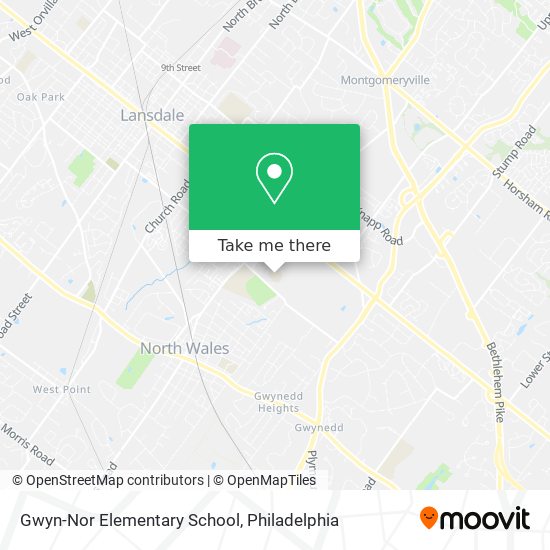 Gwyn-Nor Elementary School map