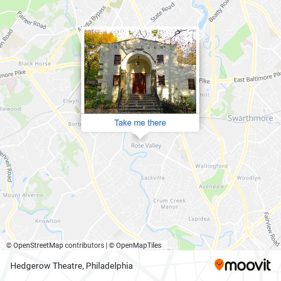 Mapa de Hedgerow Theatre