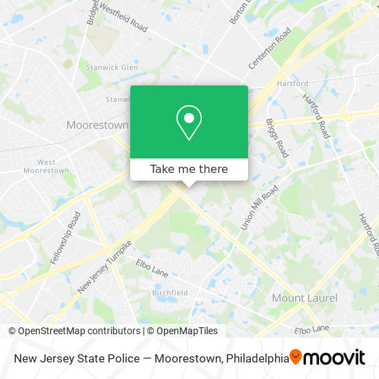 New Jersey State Police — Moorestown map