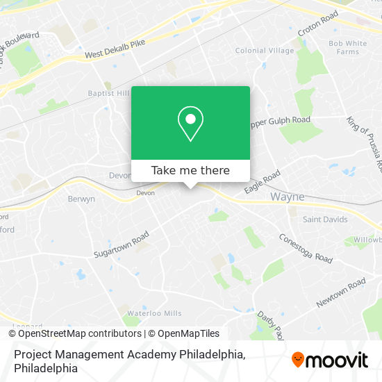 Project Management Academy Philadelphia map