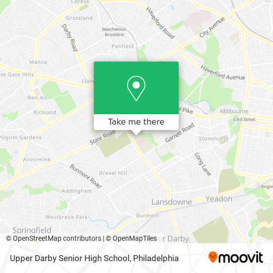 Upper Darby Senior High School map