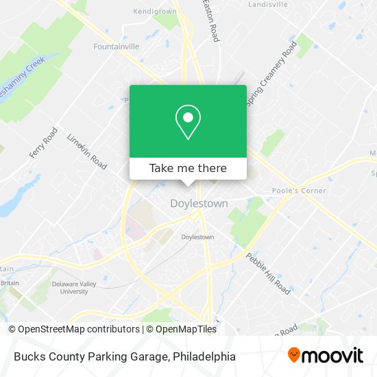 Bucks County Parking Garage map