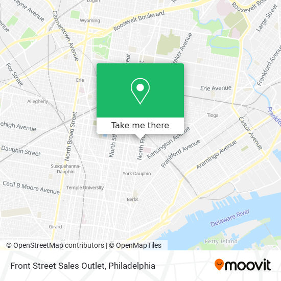 Front Street Sales Outlet map