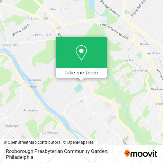 Roxborough Presbyterian Community Garden map