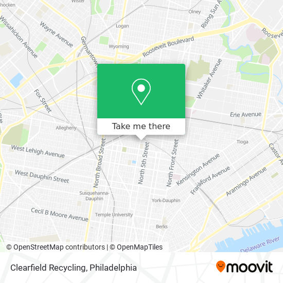 Clearfield Recycling map