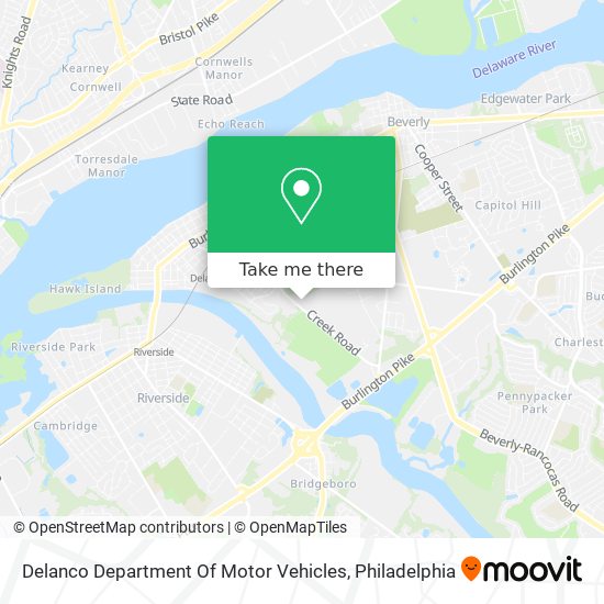 Delanco Department Of Motor Vehicles map