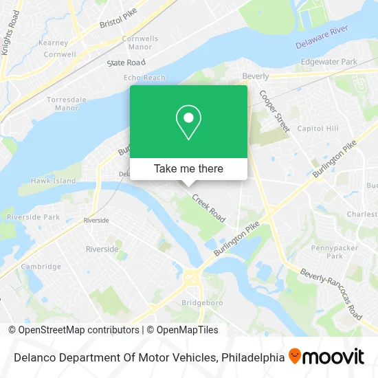 Delanco Department Of Motor Vehicles map