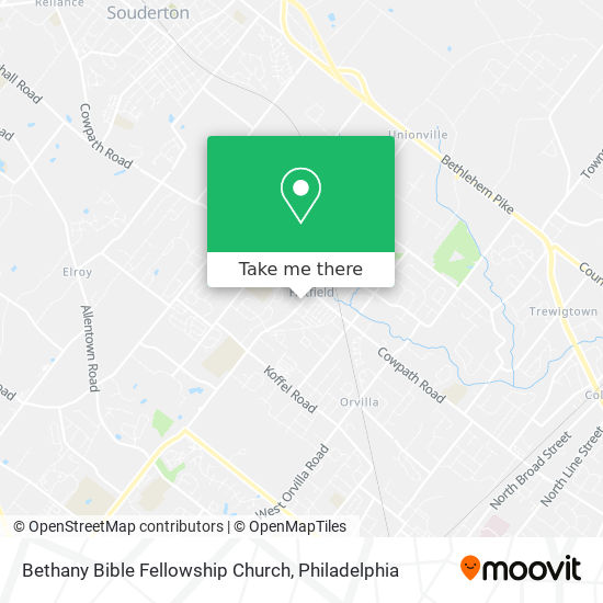 Bethany Bible Fellowship Church map