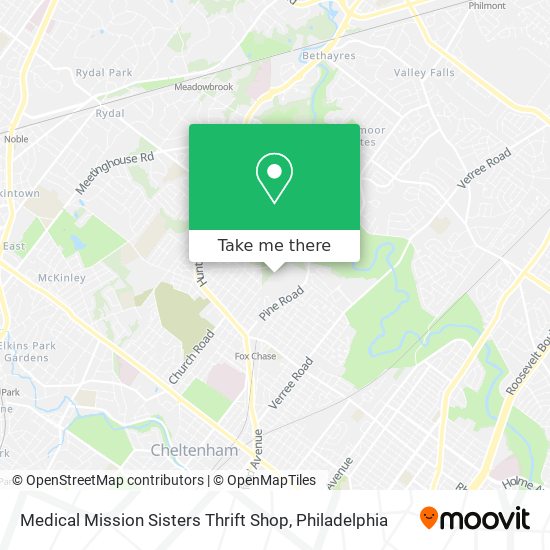 Medical Mission Sisters Thrift Shop map