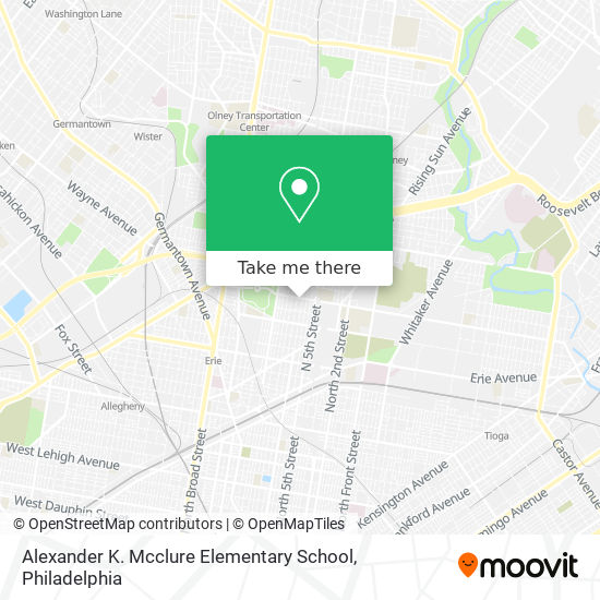 Mapa de Alexander K. Mcclure Elementary School