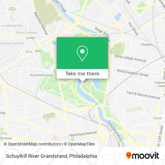 Mapa de Schuylkill River Grandstand