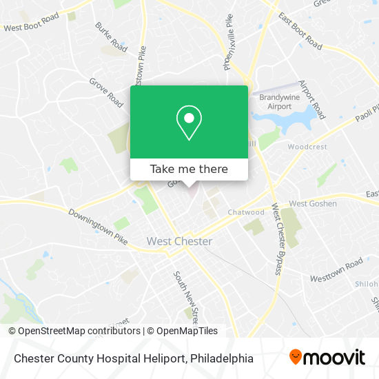 Chester County Hospital Heliport map