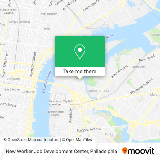 New Worker Job Development Center map