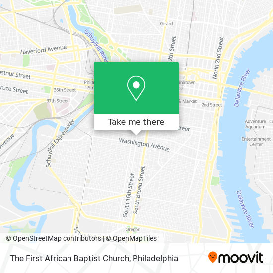 The First African Baptist Church map