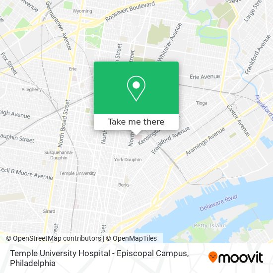 Mapa de Temple University Hospital - Episcopal Campus