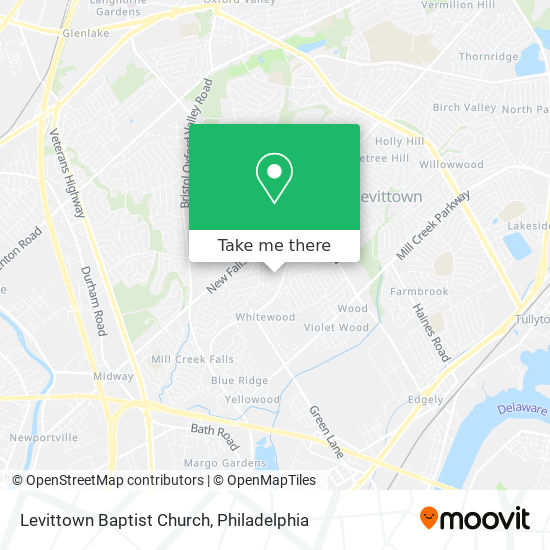 Levittown Baptist Church map