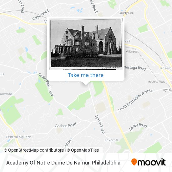 Mapa de Academy Of Notre Dame De Namur