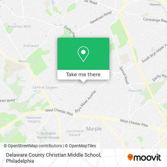 Mapa de Delaware County Christian Middle School