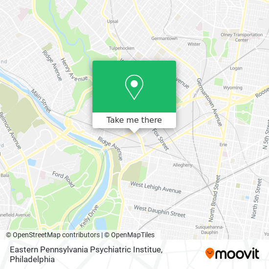 Eastern Pennsylvania Psychiatric Institue map