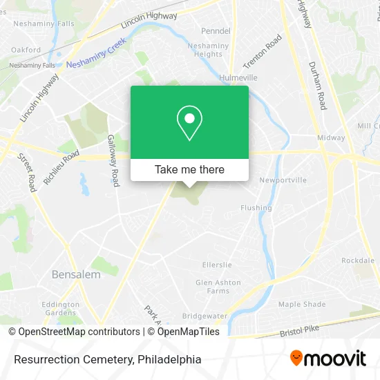 Resurrection Cemetery map