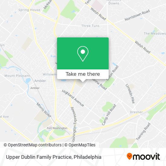 Upper Dublin Family Practice map