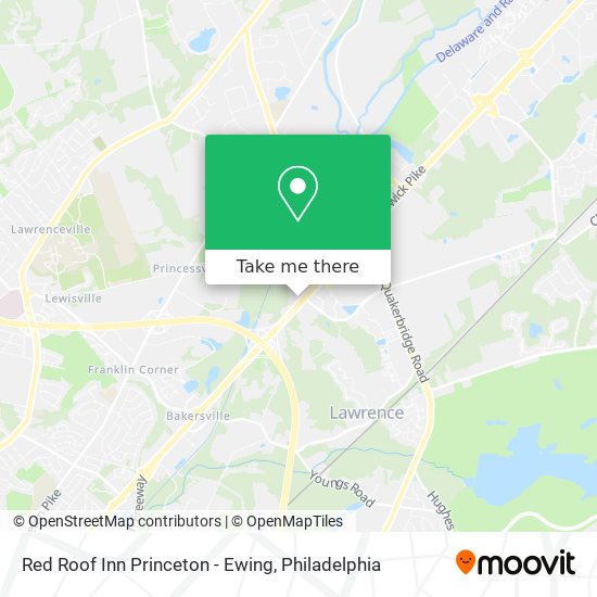 Mapa de Red Roof Inn Princeton - Ewing