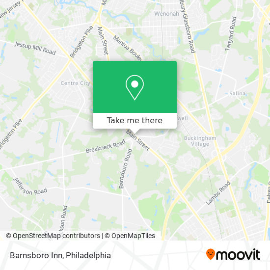 Mapa de Barnsboro Inn