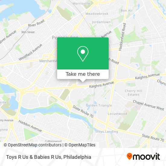 Toys R Us & Babies R Us map