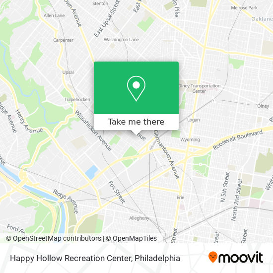 Mapa de Happy Hollow Recreation Center