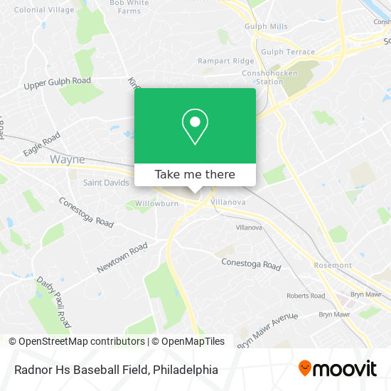 Mapa de Radnor Hs Baseball Field