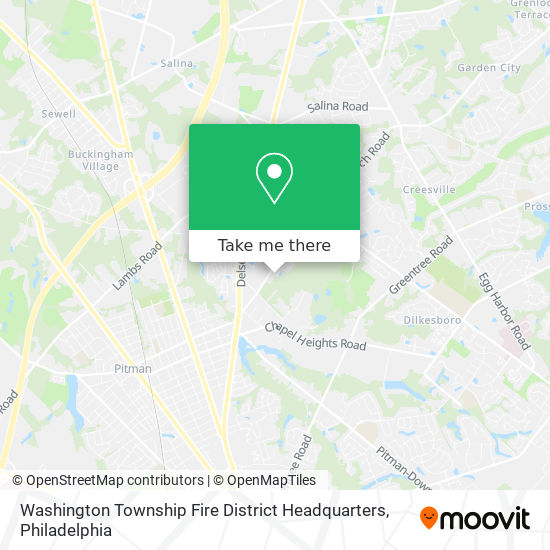 Washington Township Fire District Headquarters map