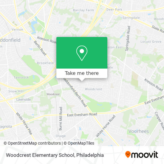 Woodcrest Elementary School map