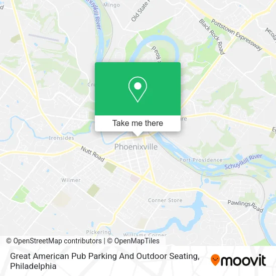 Mapa de Great American Pub Parking And Outdoor Seating