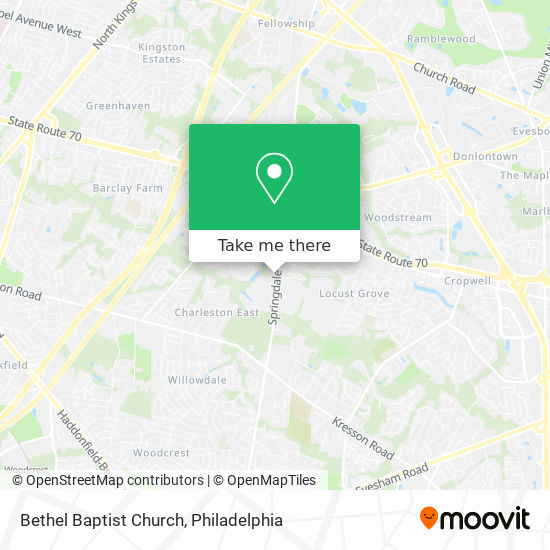 Bethel Baptist Church map