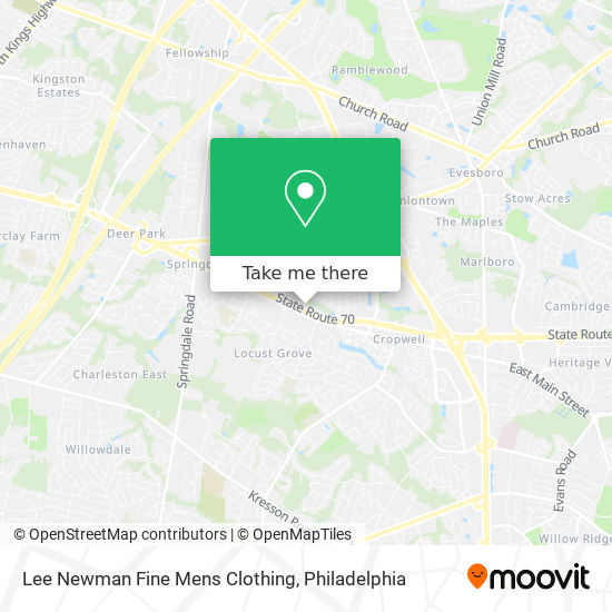 Lee Newman Fine Mens Clothing map