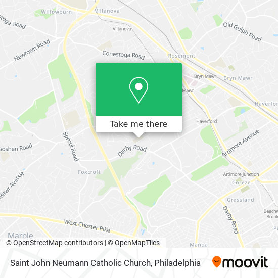 Saint John Neumann Catholic Church map