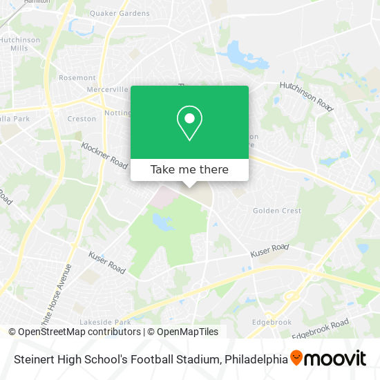 Steinert High School's Football Stadium map