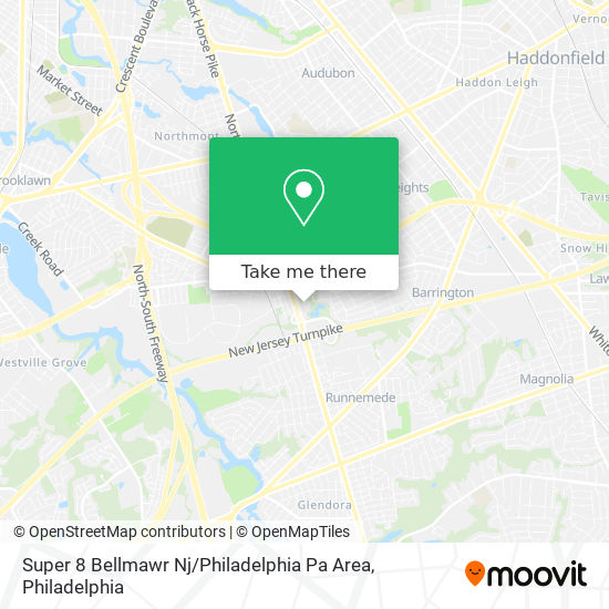 Mapa de Super 8 Bellmawr Nj / Philadelphia Pa Area