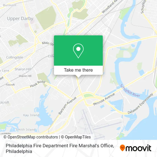 Philadelphia Fire Department Fire Marshal's Office map