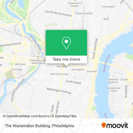The Wanamaker Building map