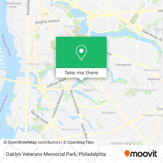 Oaklyn Veterans Memorial Park map