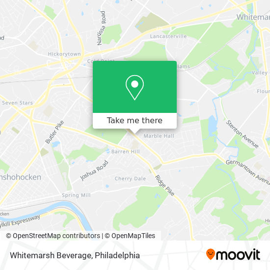 Whitemarsh Beverage map