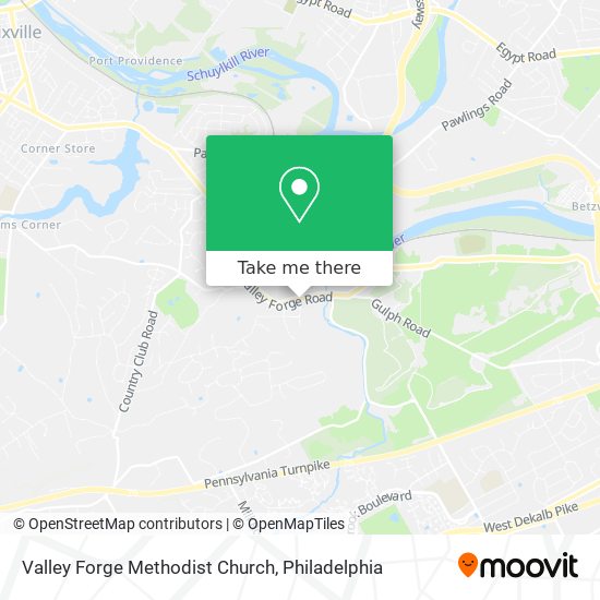 Valley Forge Methodist Church map